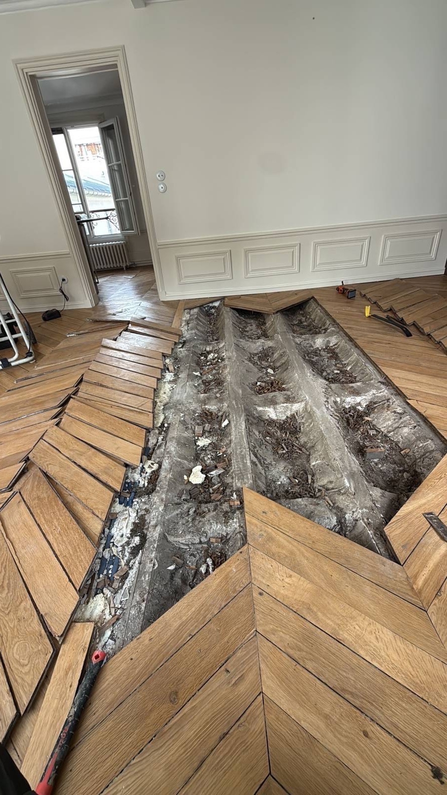 Rénovation de parquet massif à Puteaux
