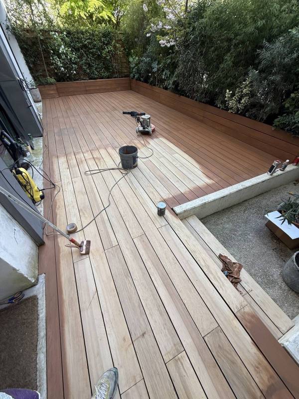 Application du saturateur Rubio Monocoat 